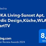 Moka Living-Sunset Apt, Nordic Design,Kueche,Wlan, Smarttv